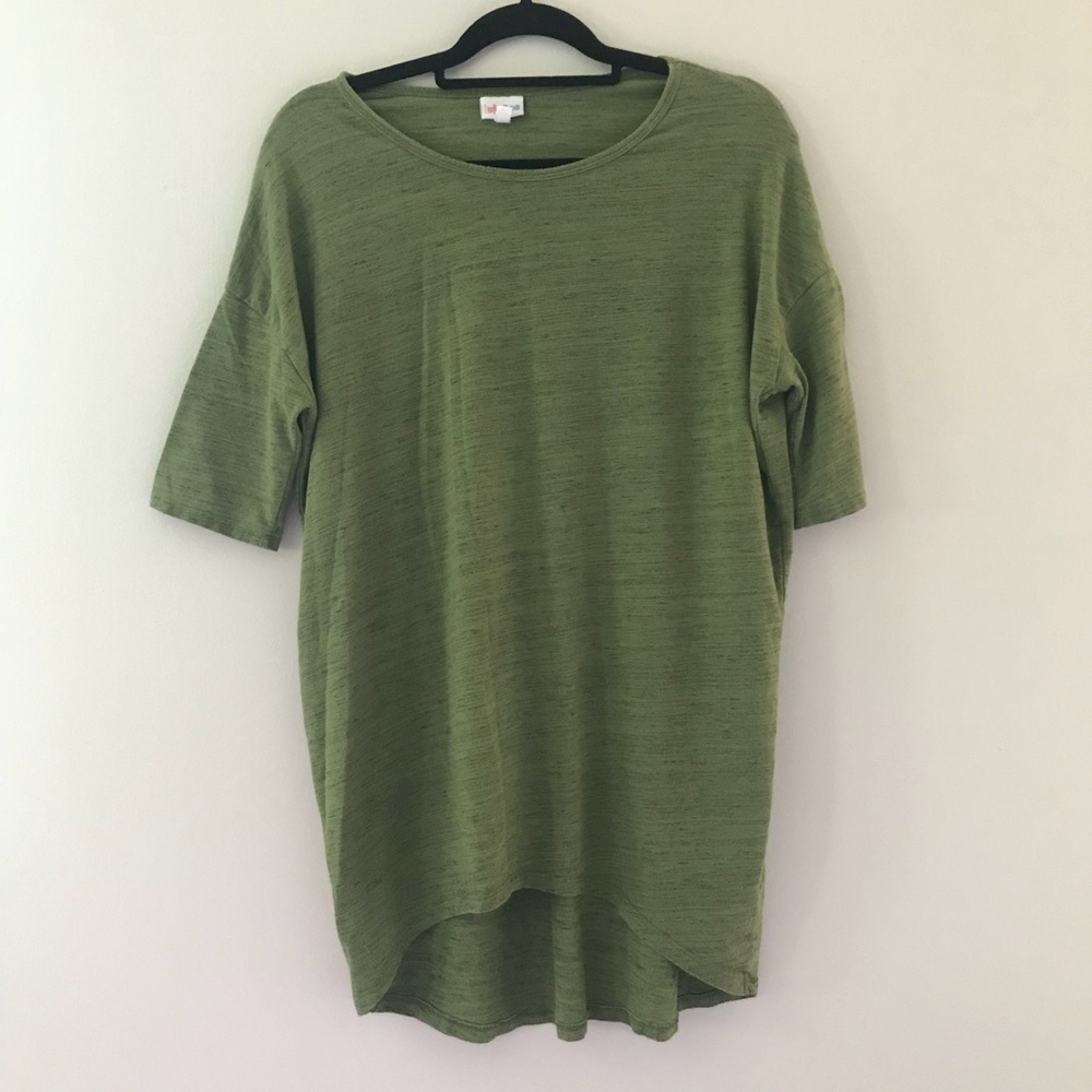 LulaRoe Irma Heather Green Tee